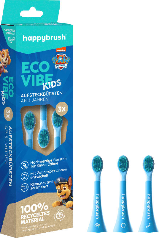 happybrush Aufsteckbürsten Kinder Eco Vibe Paw Patrol