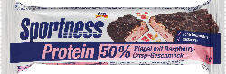 Sportness Proteinriegel 50%, Raspberry Crisp Geschmack