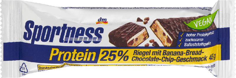 Sportness Proteinriegel 25%, Banana Bread Geschmack