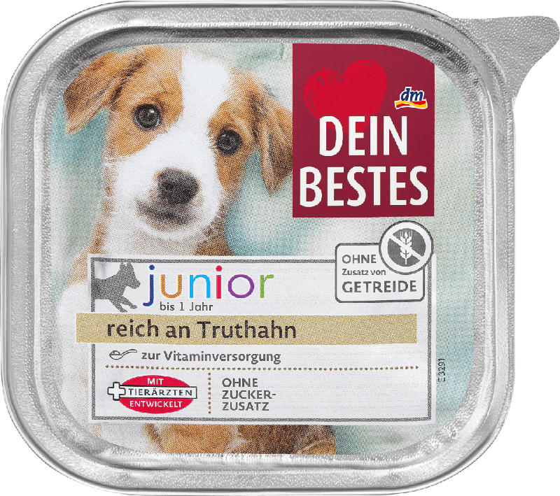 Dein Bestes Junior Nassfutter Hund Welpen reich an Truthahn