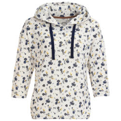 Damen Hoodie mit Blumen-Allover