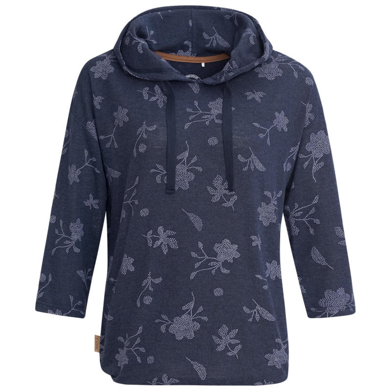 Damen Hoodie mit Blumen-Allover