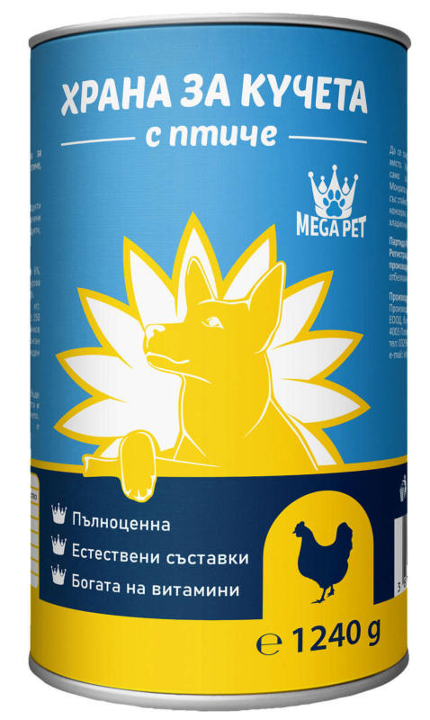 Mega Pet Консерва за Куче 1240гр/ опаковка