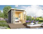 Hornbach Gartenhaus Karibu Minna 182 x 182cm terragrau
