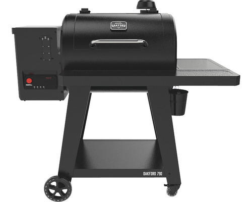 Pellet Smoker Nexgrill Oakford inkl. App Steuerung, digitaler Temperaturregelung, Gusseisen emallierter Grillrost, Warmhalterost, Seitenablage und Schutzhülle, Stahl emailliert