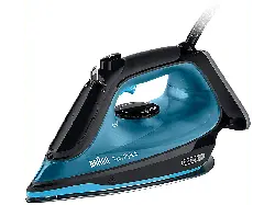 Braun SI 5256 BL Textstyle 5 Dampfbügeleisen (2600 Watt, Schwarz/Blau)