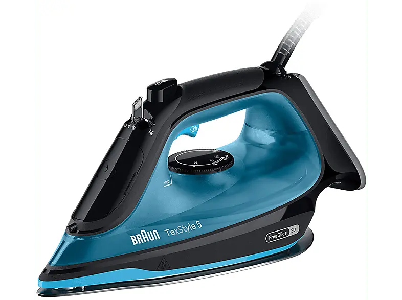 Braun SI 5256 BL Textstyle 5 Dampfbügeleisen (2600 Watt, Schwarz/Blau)