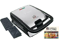 Tefal SW 852 D Waffel-/Sandwichmaker, Schwarz/Edelstahl, 700 Watt