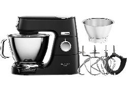 Kenwood KVC85.004BK Titanium Chef Baker Küchenmaschine mit EasyWeight, Schwarz (Rührschüsselkapazität: 5 l, 1200 Watt)