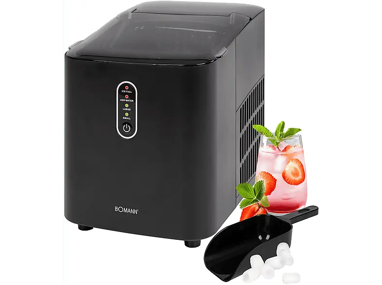 Bomann EWB6068CB Eiswürfelmaschine (120 Watt, 1,1 l, Schwarz)