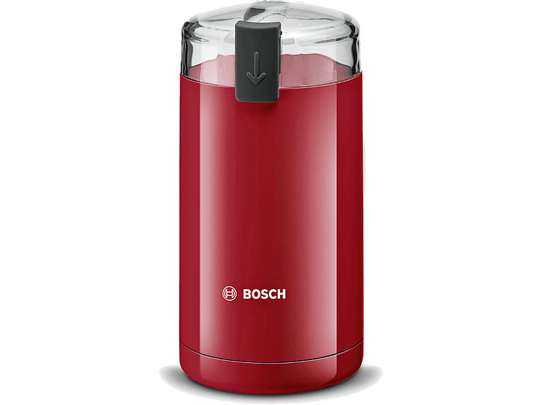 Bosch TSM6A014R Kaffeemühle (Rot, 180 Watt, Edelstahl-Mahlschale, 2-flügliges Edelstahl-Schlagmesser)