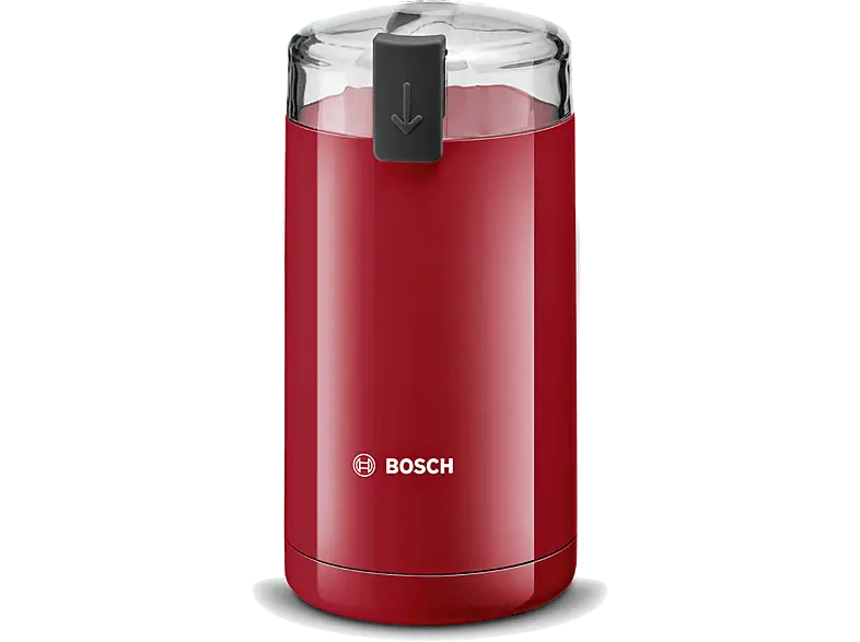 Bosch TSM6A014R Kaffeemühle (Rot, 180 Watt, Edelstahl-Mahlschale, 2-flügliges Edelstahl-Schlagmesser)