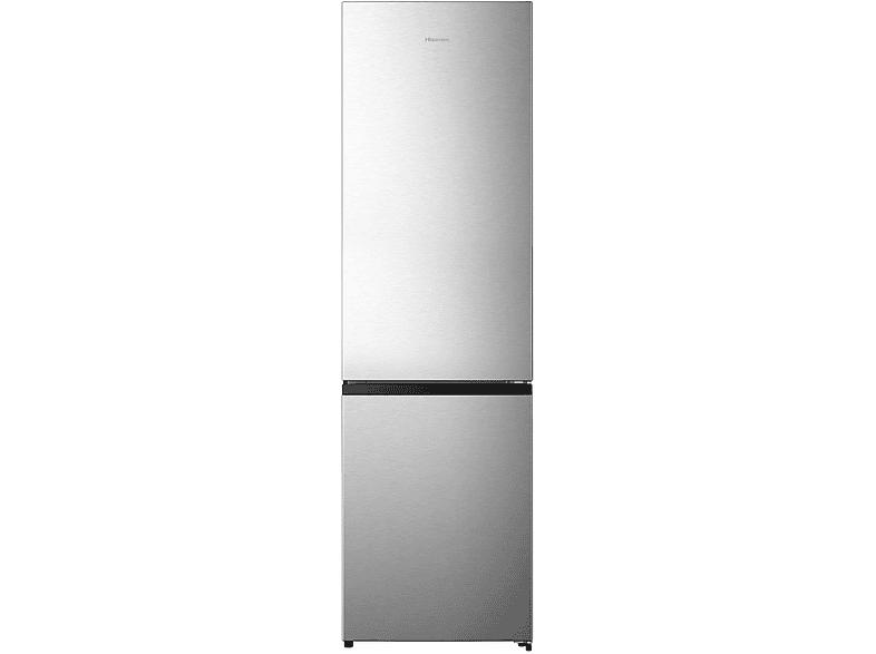 Hisense RB440N4ACA Kühlgefrierkombination (A, 336 l, 2017 mm hoch, freistehend, No Frost (verminderte Eisbildung), Inox-Look)