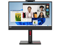 Lenovo ThinkCentre Tiny-In-One 24 Gen 5 Monitor for Business, 23.8 Zoll Touch Full-HD, 6ms, 250cd, IPS, 99% sRGB, Webcam, Schwarz