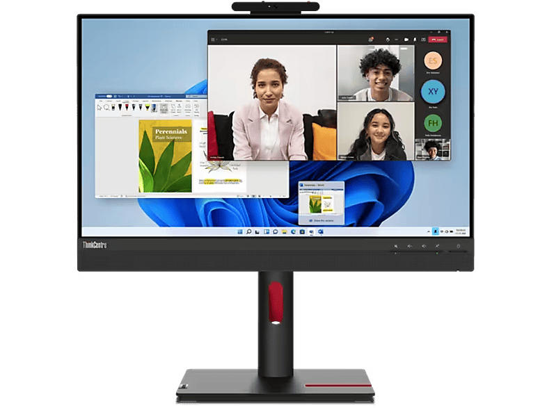 Lenovo ThinkCentre Tiny-In-One 24 Gen 5 Monitor for Business, 23.8 Zoll Touch Full-HD, 6ms, 250cd, IPS, 99% sRGB, Webcam, Schwarz