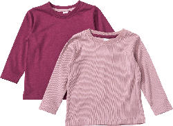 ALANA Langarmshirts, rosa + lila, Gr. 122