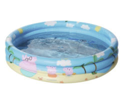 Planschbecken Aufstellpool Happy People Peppa Pig 3-Ring-Pool Ø 100 x 23 cm