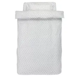 JYSK Lenjerie pat+cearșaf percal OLGA 140x200 albst/alb