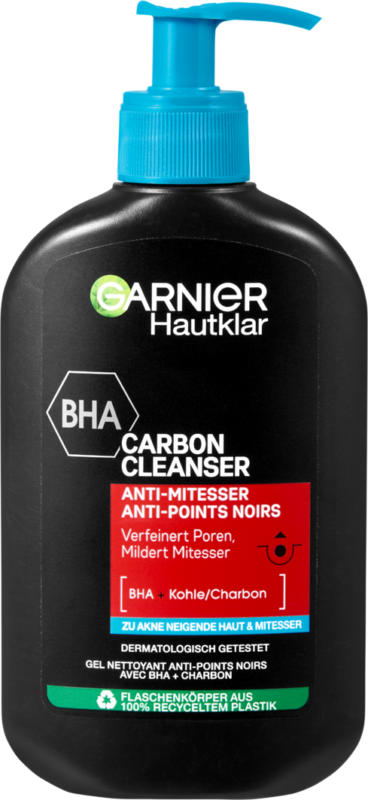 Garnier Skin Hautklar Charcoal Cleanser, 250 ml