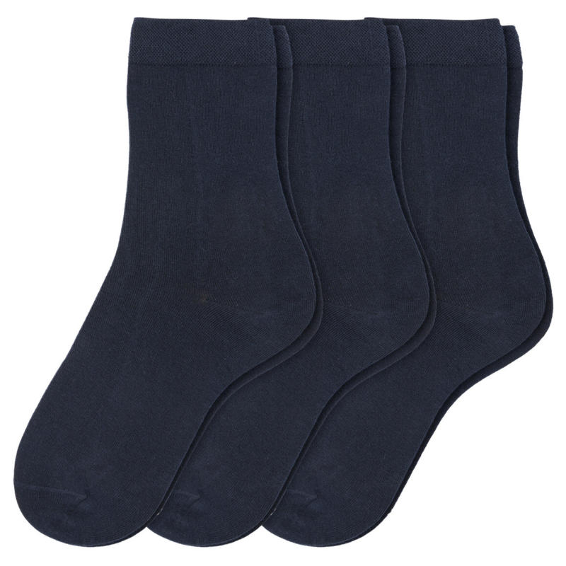 3 Paar Damen Socken mit Komfortbund