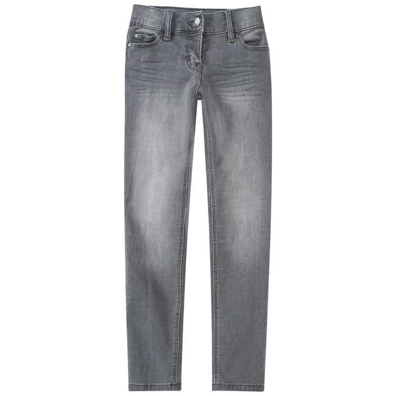 Mädchen Slim-Jeans mit Used-Waschung