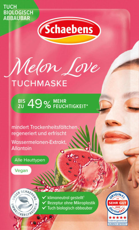 Schaebens Tuchmaske Melon Love