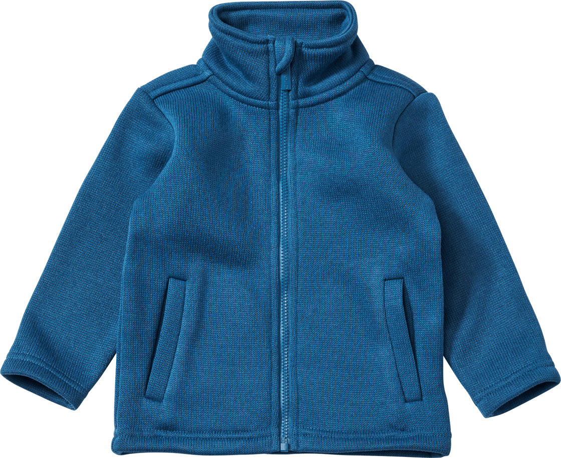 PUSBLU Jacke aus Strickfleece, blau, Gr. 98