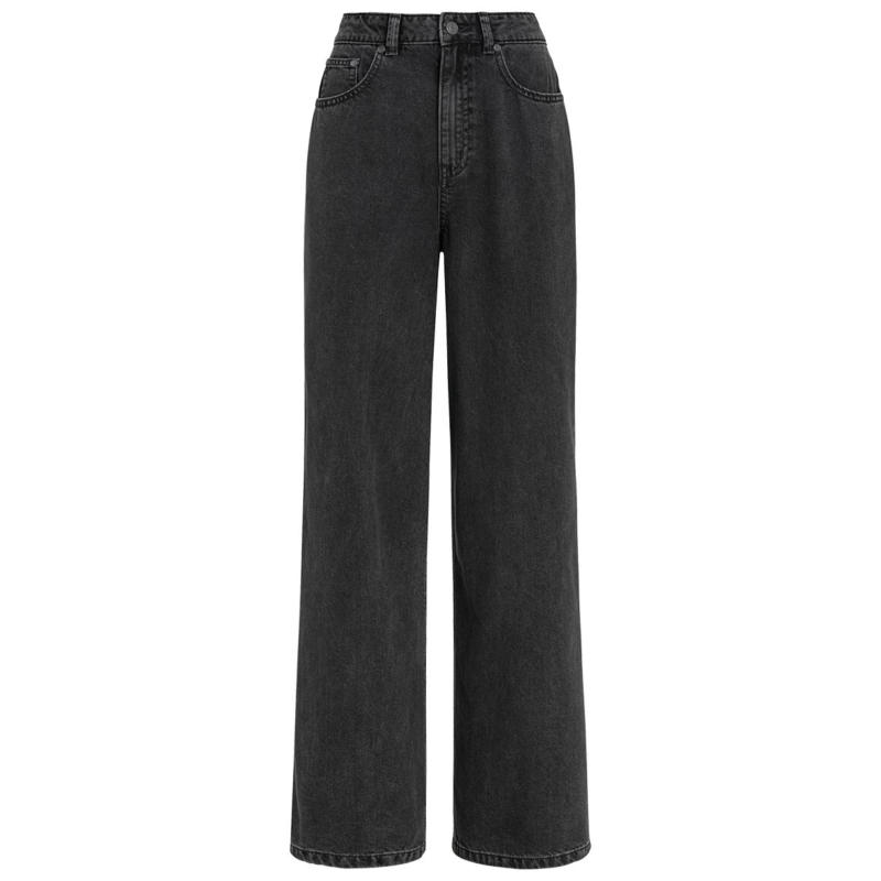 Damen Wide Leg-Jeans in Unifarben (Nur online)