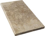 Hornbach FLAIRSTONE Poolumrandung Beckenrandstein Napoli Element gerade braun 1 Längsseite gerundet 61 x 35 x 3 cm