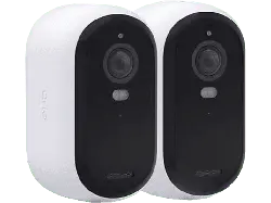 Arlo Essential Gen2 Überwachungskamera (Anzahl Kameras: 2, für Innen + Außen, Nachtsichtfunktion, Akkubetrieb, Weiß)