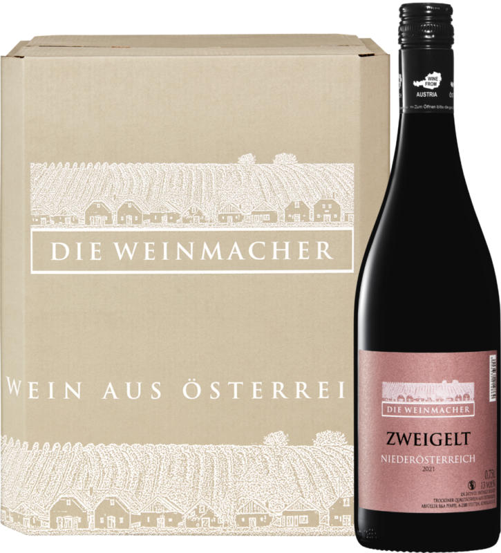 Die Weinmacher Zweigelt, Autriche, Basse-Autriche QW, 2023, 6 x 75 cl