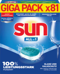 Sun Geschirrspültabs All in 1 Regular , 81 tablettes