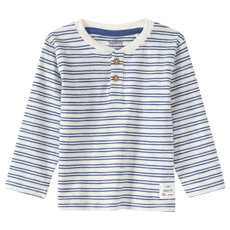 Baby Langarmshirt mit Serafino-Ausschnitt