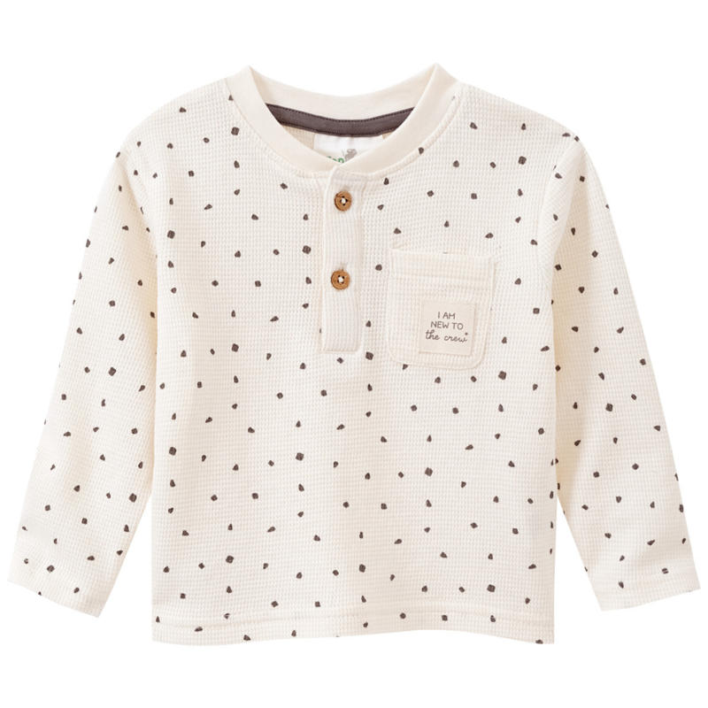 Baby Langarmshirt in Waffelstrukur