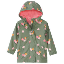 Mädchen Regenjacke mit Blumen-Print