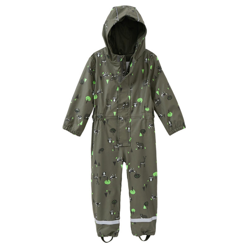 Jungen Regenoverall mit Waldmotiven