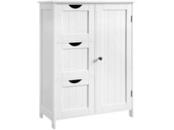 Comò SADY SONGMICS 1 anta 3 cassetti 60x30x81cm bianco