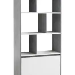 JYSK Bibliotecă BILLUND 1 sertar 3 rafturi alb/beton