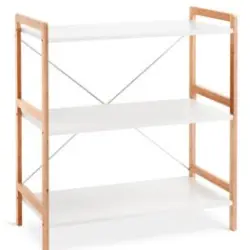 JYSK Etajeră BROBY 3 rafturi bambus/alb