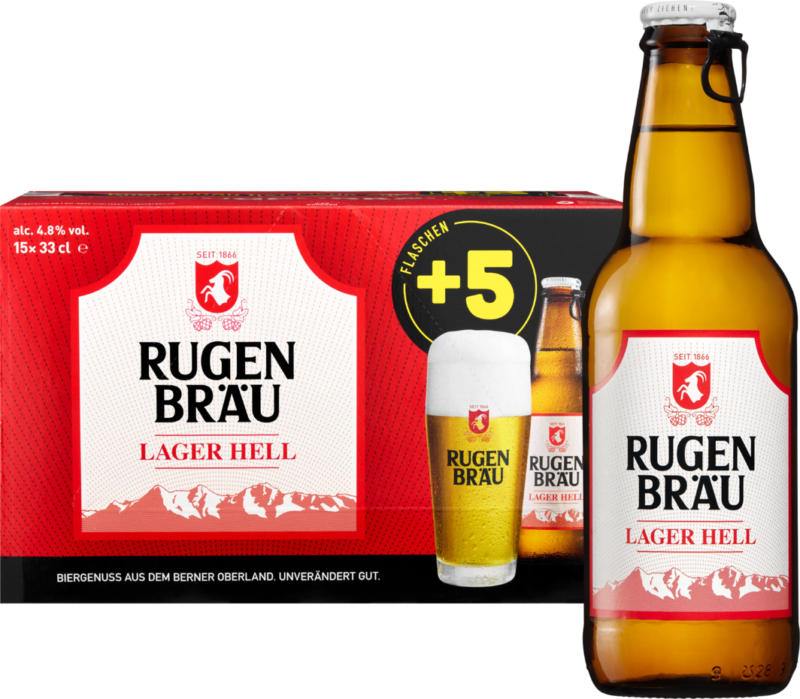 Rugenbräu Lagerbier hell, 15 x 33 cl