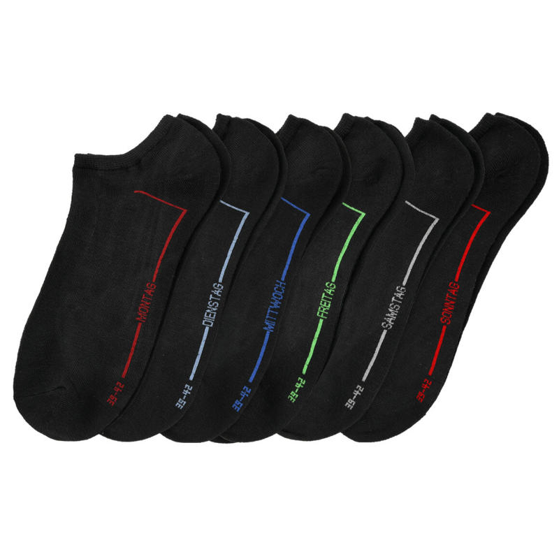 7 Paar Herren Sneaker-Socken in Unifarben