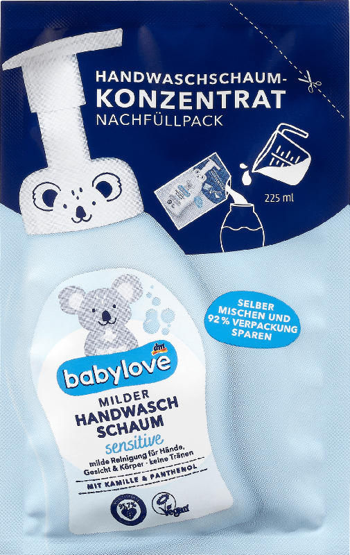 babylove Handwaschschaum mild Konzentrat sensitive, Nachfüllpack