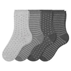 4 Paar Damen Socken mit Effektgarn