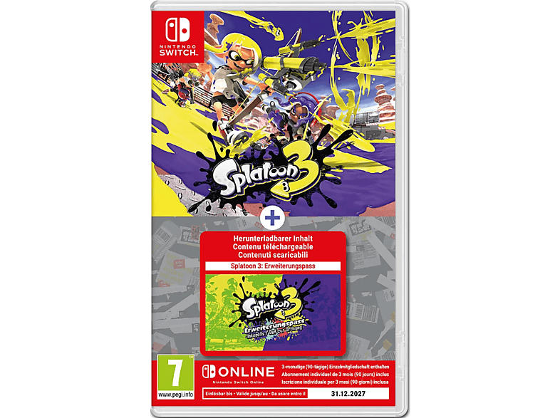 Splatoon 3 + Erweiterungspass (Code in a Box) - [Nintendo of Europe Switch]