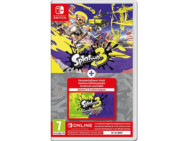 Splatoon 3 + Erweiterungspass (Code in a Box) - [Nintendo of Europe Switch]