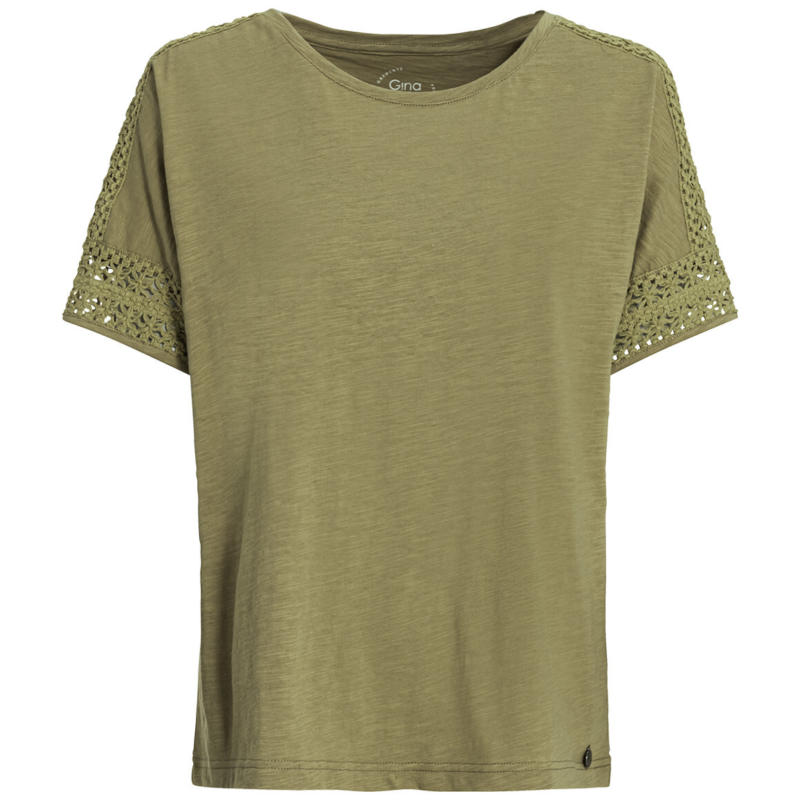 Damen T-Shirt mit grober Spitze