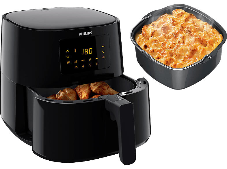 Philips HD9270/93 3000 Series Airfryer XL Heißluftfritteuse mit zusätzlichem Back-Kit (6,2 l, 2000 Watt, Schwarz)