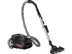 Philips XD6142/12 6000 Series Staubsauger mit Beutel (77 dB(A), maximale Leistung: 900 Watt, Hochglanzschwarz)