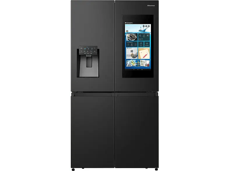 Hisense RQ760N4IFE Multi Door Side by Side, Kühl- und Gefrierkombination (577 l, E, 1785 mm hoch, No Frost (verminderte Eisbildung), Schwarz)