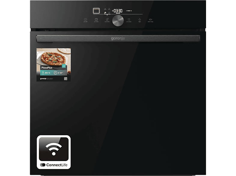 Gorenje GO66E PIZZA350C G600 Backofen (77 l, Schwarz, 595 mm breit, A+)